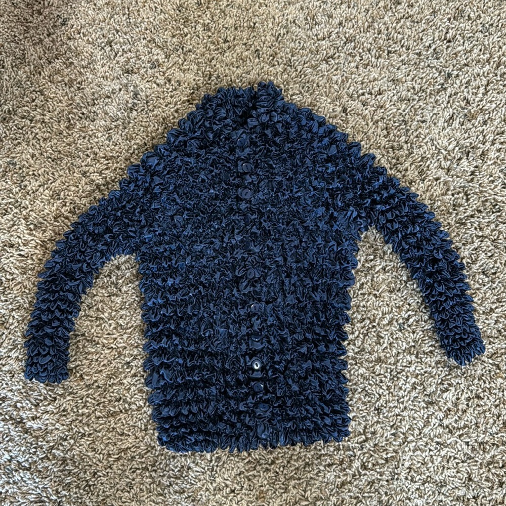 Scrunchy Blue Button Down - image 4